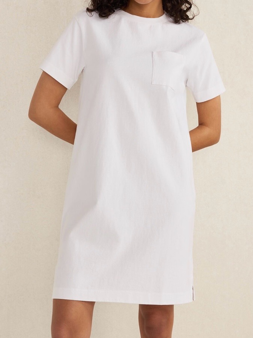 Haven Well Within Casual White Organic Cotton Midi Dress by LOFT
